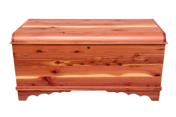 Amish Cedar Hope Chest with Waterfall Top & Storage Tray