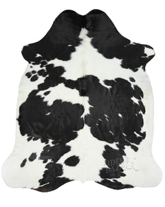 Black & White Cowhide Area Rug – Genuine Leather Hair-On Hide