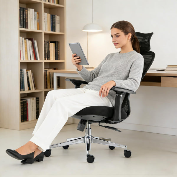 Ergonomic Mesh Office Chair with 3D Adjustable Headrest & Lumbar Support