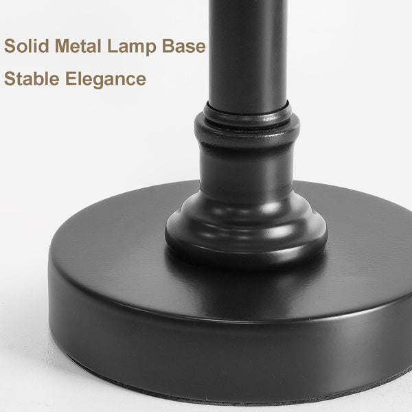 Small Pull Chain Table Lamp with Fabric Shade 19.5"