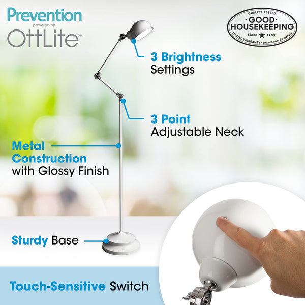 Adjustable LED Floor Lamp with Touch Controls