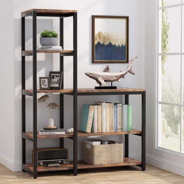 5-Tier L-Shaped Corner Bookshelf