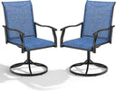 Outdoor Swivel Patio Dining Chair with 360° Rotation & Rocking – Set of 2