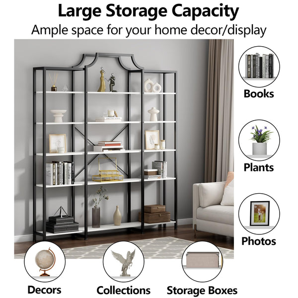 Triple Wide 5-Tier Bookshelf