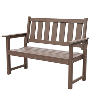 HDPE Outdoor Garden Bench – 2-Person Weatherproof Patio Bench