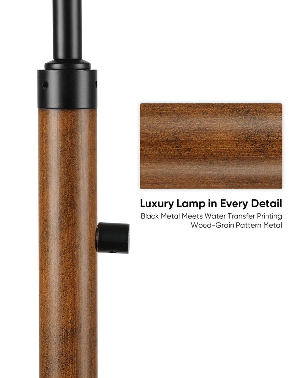 Dimmable Arc Floor Lamp with Linen Shade, 65" Tall