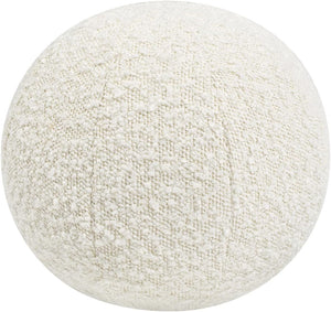 12" Round Sphere Boucle Accent Ball Throw Pillow