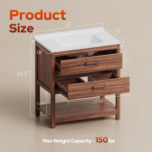 30 Inch Bathroom Vanity with Sink