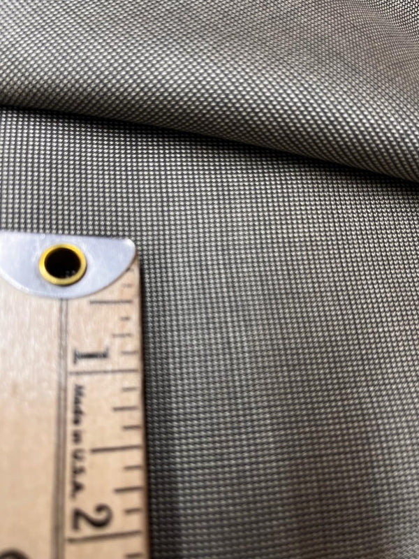 Merino Wool Suiting Fabric – Tan Khaki & Light Brown Micro Check