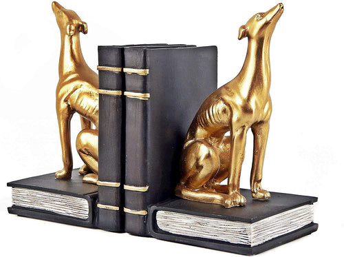 Greyhound Dog Bookends – Golden, 7 Inch
