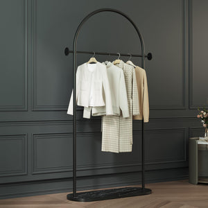 Arched Garment Rack with Marble Base