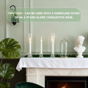 Glass Hurricane Candle Holders 20-Pack 12.6" Clear Cylinder Tubes