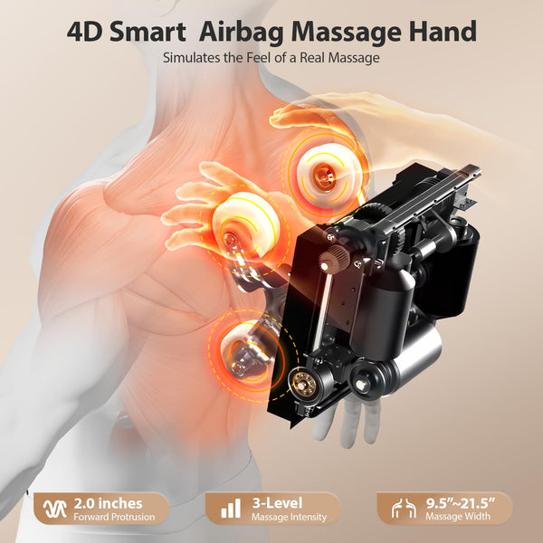 4D Full Body Massage Chair with SL-Track & Zero Gravity