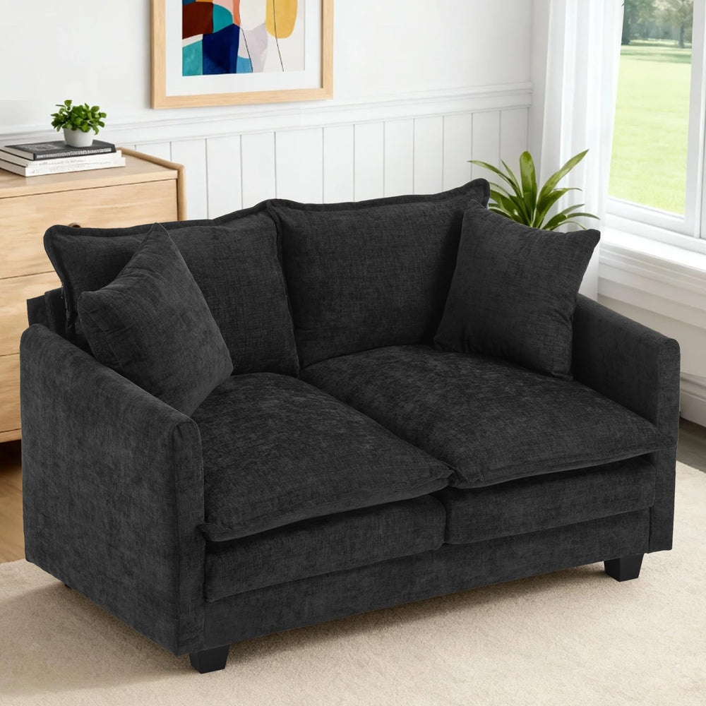 50" Loveseat Sofa with Deep Seat and Pillows