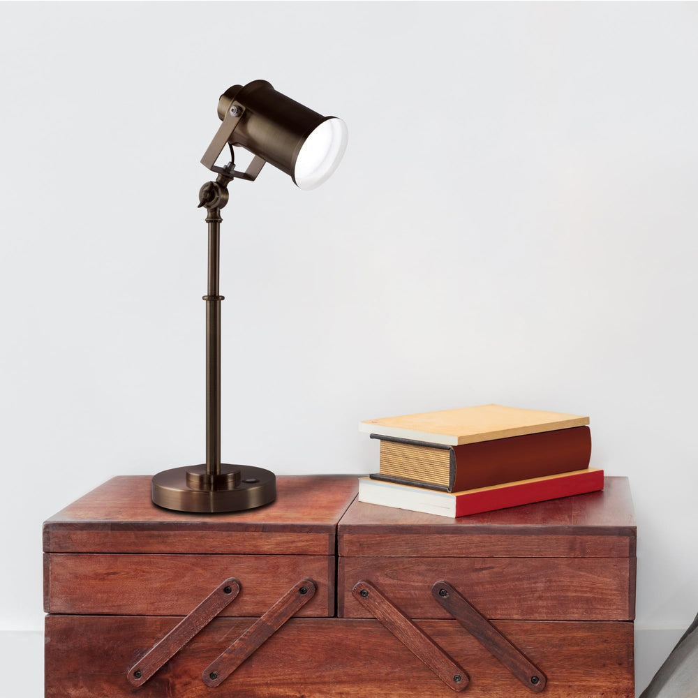 LED Desk Lamp with USB Charging Port & Adjustable Height