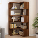 6-Tier L-Shaped Corner Bookshelf, 66" Tall