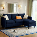 L-Shaped Sectional Sofa with Reversible Storage Ottoman