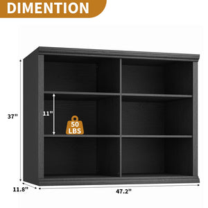 47.2" Wide 3-Tier Bookcase with Anti-Tip Kit
