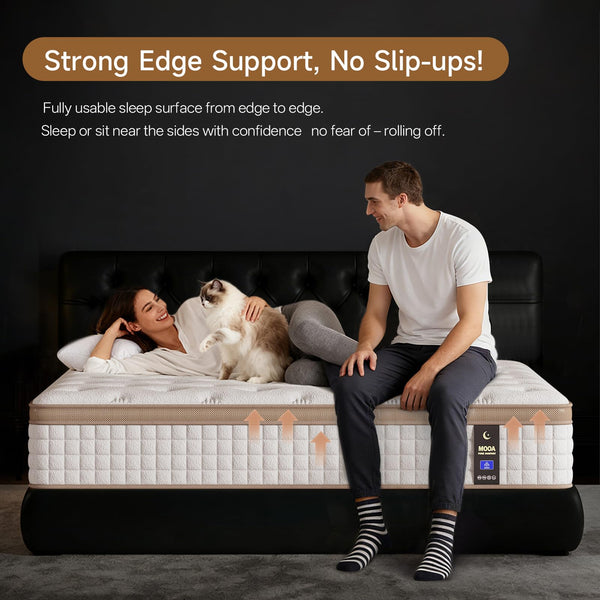 12 Inch Hybrid Mattress with Gel Memory Foam, Pocket Springs & Cooling Cover