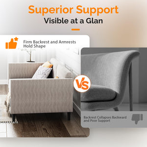 Twin Corduroy Upholstered Daybed Sofa Bed