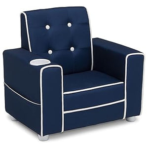 Kids Upholstered Chair with Cup Holder and Storage Pockets
