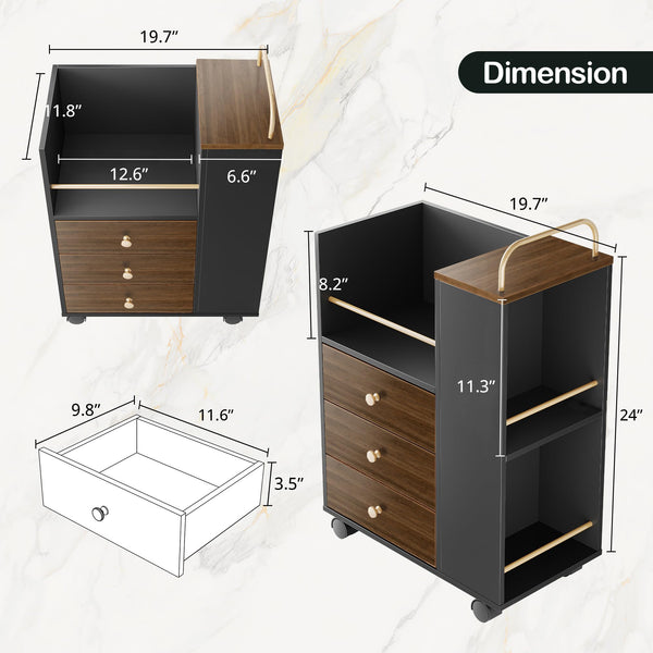 71-Inch Electric Standing Desk with File Cabinets & Storage