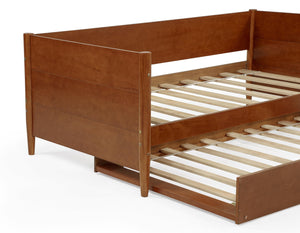 Mid-Century Modern Twin Daybed with Trundle