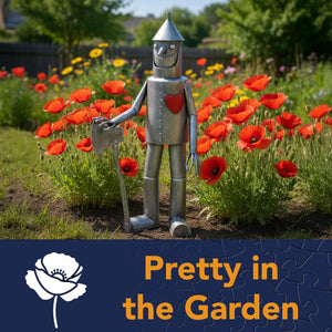 Tin Woodsman Metal Garden Statue – Whimsical Outdoor Yard Art