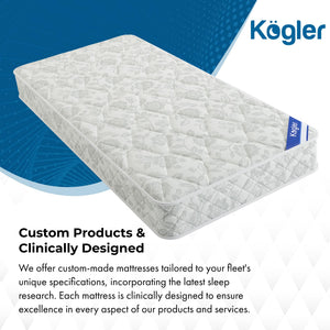 Innerspring Hybrid Semi-Truck Mattress 42x80 – 7" Pillow Top Foam & Coil Sleeper Cab Bed