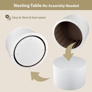 Round Nesting Coffee Table Set of 2