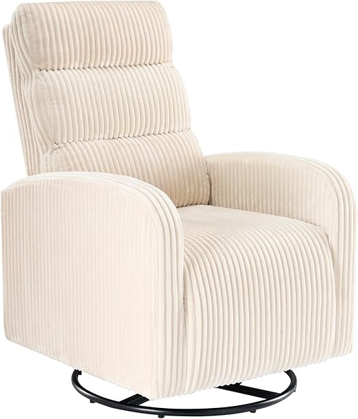 Swivel Recliner Chair with Massage, Heating & Footrest