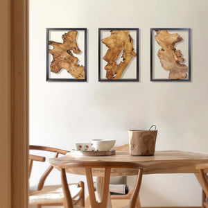 Natural Wood Wall Art – Handcrafted Rustic Hanging Sculpture