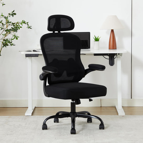 Ergonomic Mesh Office Chair with Lumbar Support & Headrest