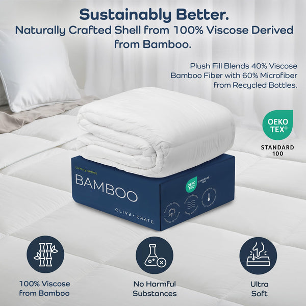 Bamboo Cooling Comforter – All Season Duvet Insert