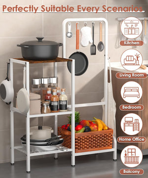 3-Tier Kitchen Baker's Rack with Microwave Stand & Coffee Bar