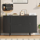 2-Drawer Filing Cabinet with Sliding Door Storage