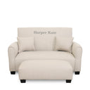 Customized Toddler Upholstered Sofa with Ottoman and Pillows