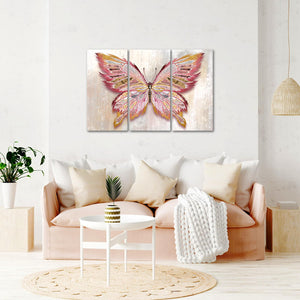 Butterfly Canvas Wall Art – 3-Panel Set