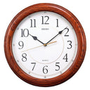 Dark Brown Oak Wall Clock with Quiet Sweep Second Hand
