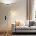 Dual-Zone LED Torchiere Floor Lamp with Remote
