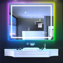 48"x40" LED Bathroom Mirror with RGB Backlit, Anti-Fog & Dimmer