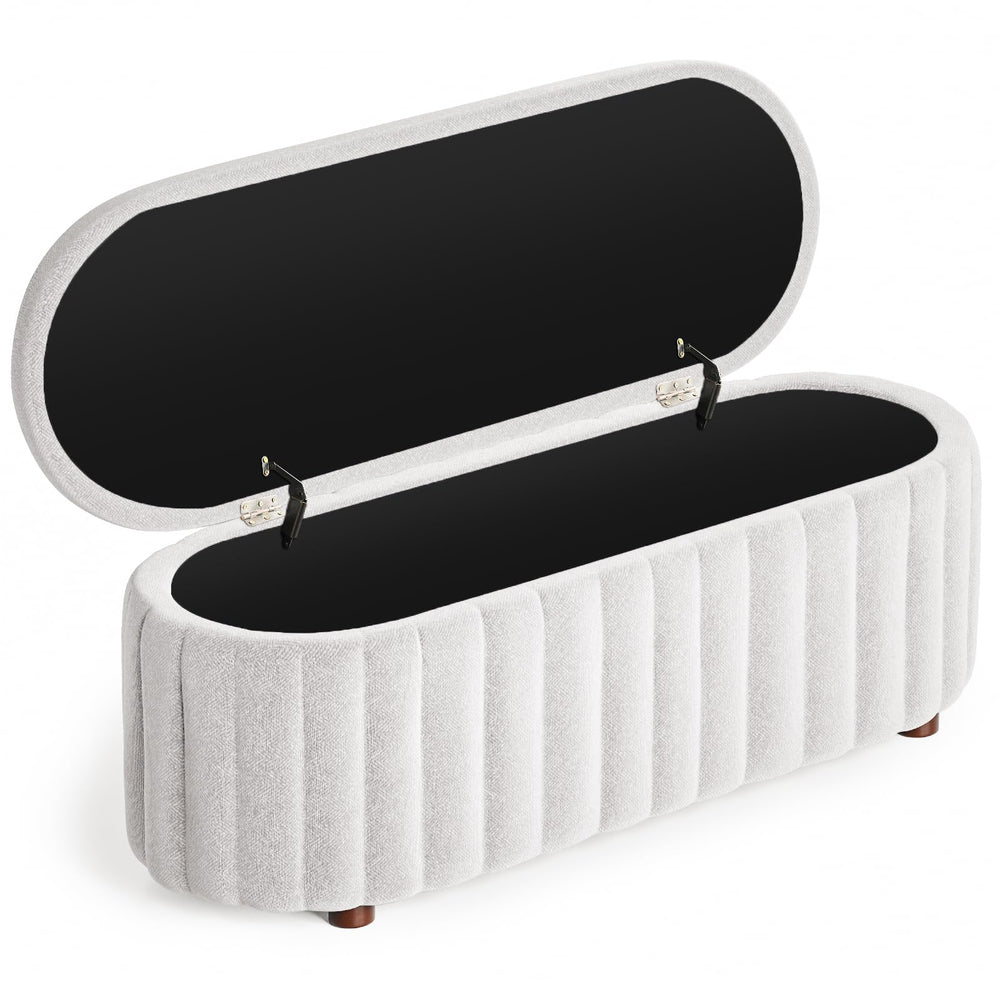 Storage Ottoman Bench with Safety Hinge, 46"