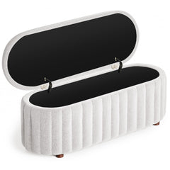 Storage Ottoman Bench with Safety Hinge, 46"