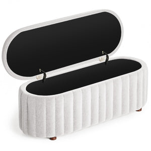 Storage Ottoman Bench with Safety Hinge, 46"
