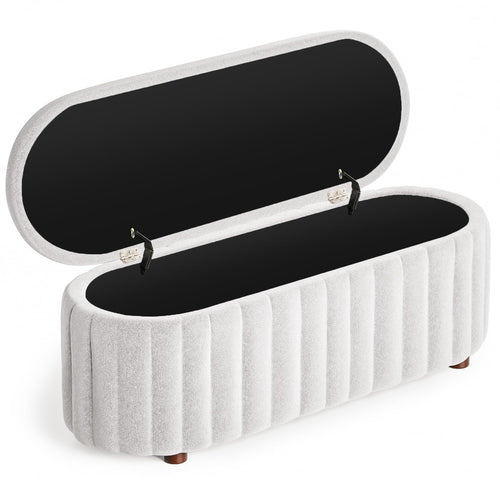 Storage Ottoman Bench with Safety Hinge, 46"