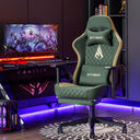 Gaming Chair with Footrest, 2D Armrests, 150° Recline, High Back Ergonomic Chair