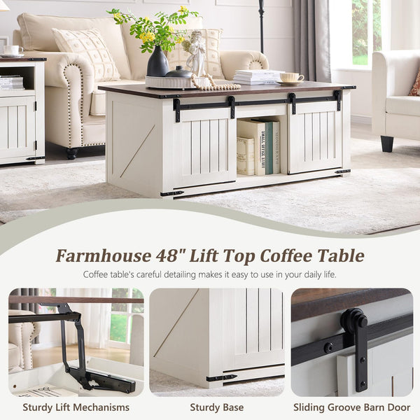 Farmhouse Living Room Furniture Set of 3