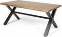 Outdoor Acacia Wood Coffee Table with Metal Frame