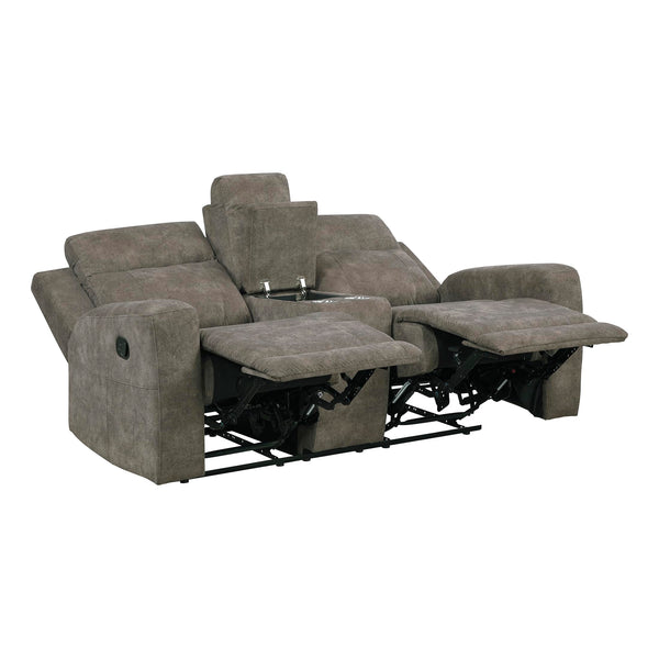 Double Reclining Loveseat with Storage Console & Cup Holders