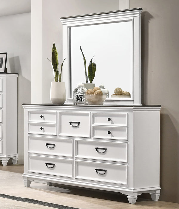 King Bedroom Set – Bed, Dresser, Mirror & 2 Nightstands